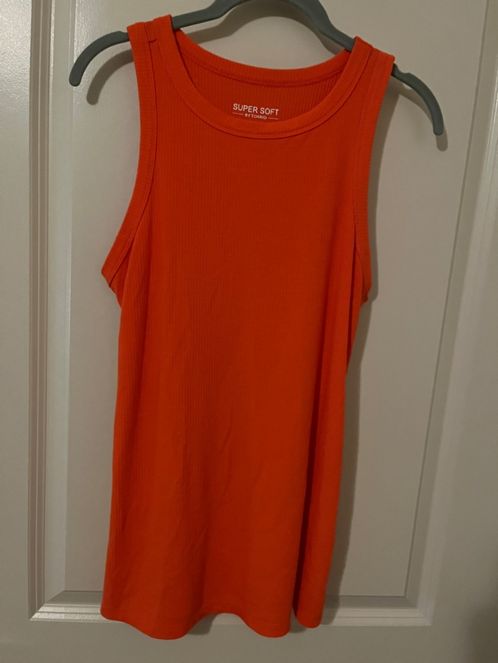 torrid Bright Orange Ribbed Tank 00 summer bold layer